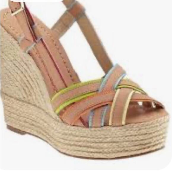 Kate Spade New York LADAN Multicolor Platform Wedge Sandals Size 8 - Picture 1 of 9